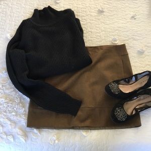 Green Wool Mini Skirt